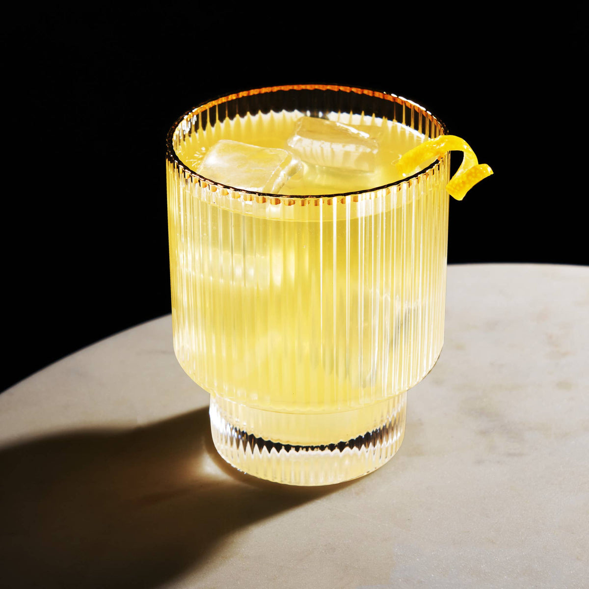 Deco Meridian Gold Rimmed Whiskey Crystal Tumblers