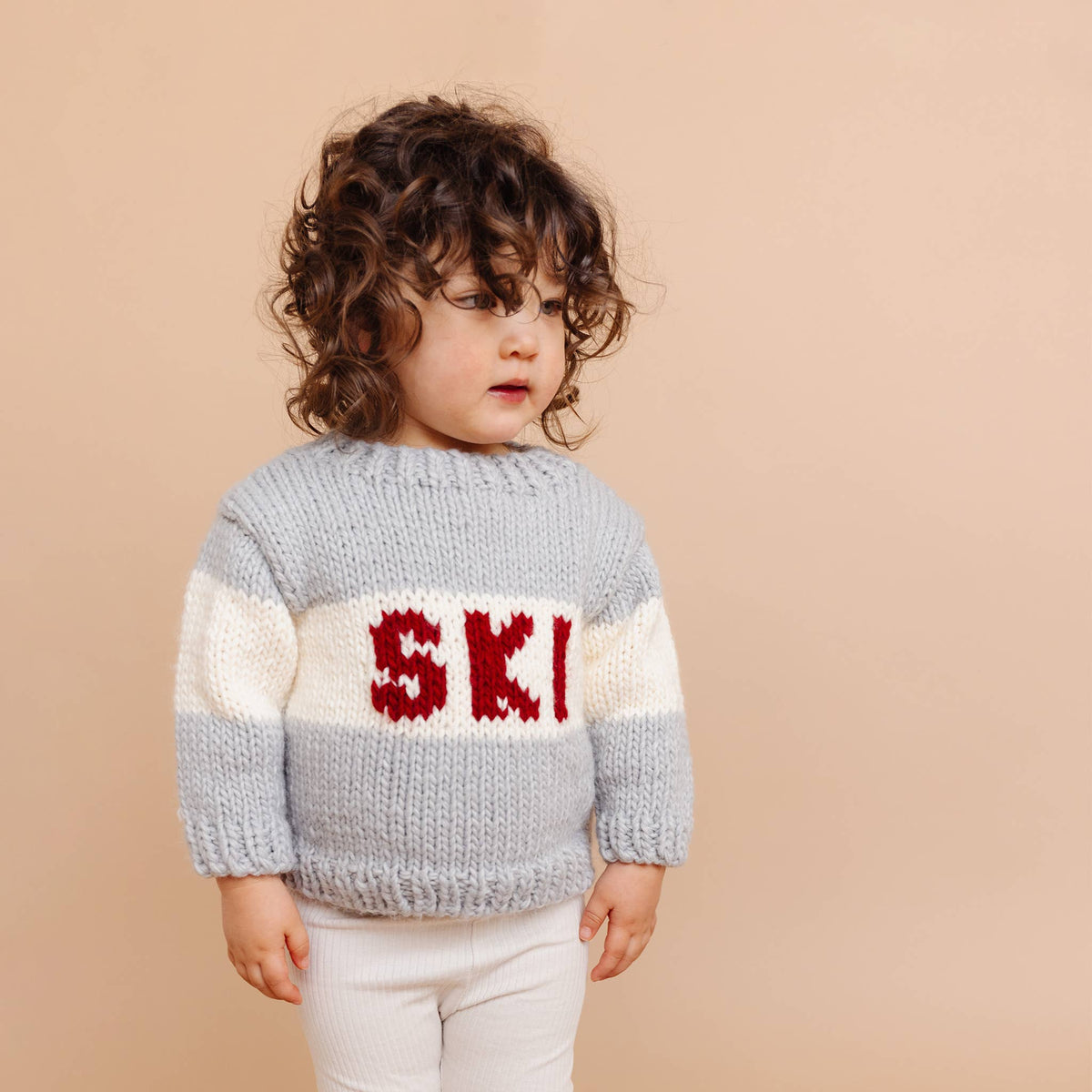 Ski Sweater, Bowie Grey Kids Baby Apparel Winter: XS; 6-12M