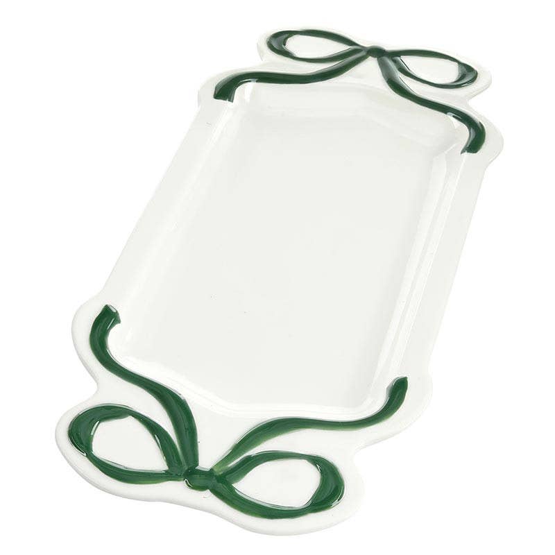 Ceramic Bow Platter - Green