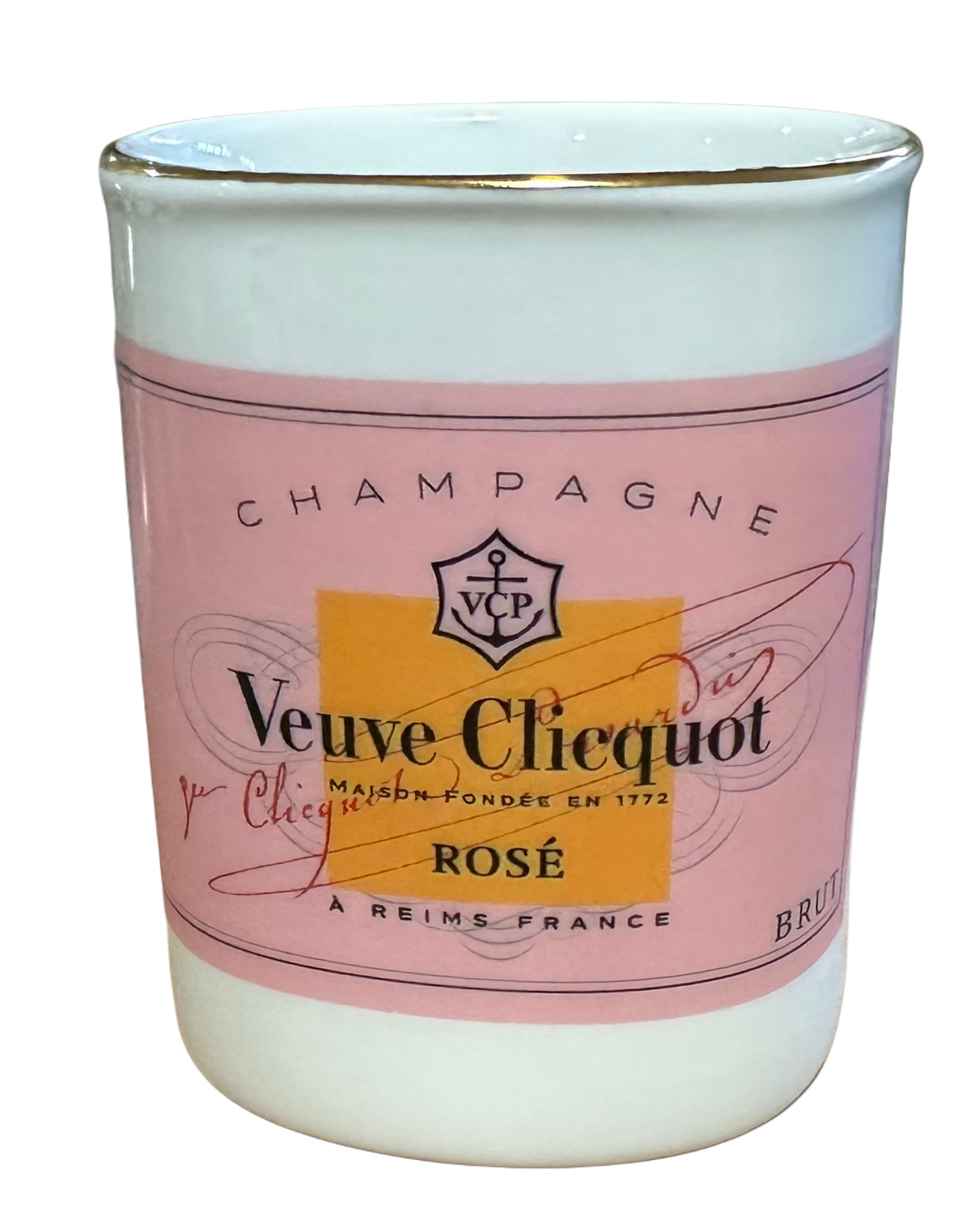 Champagne Label Pencil Cup - Rose