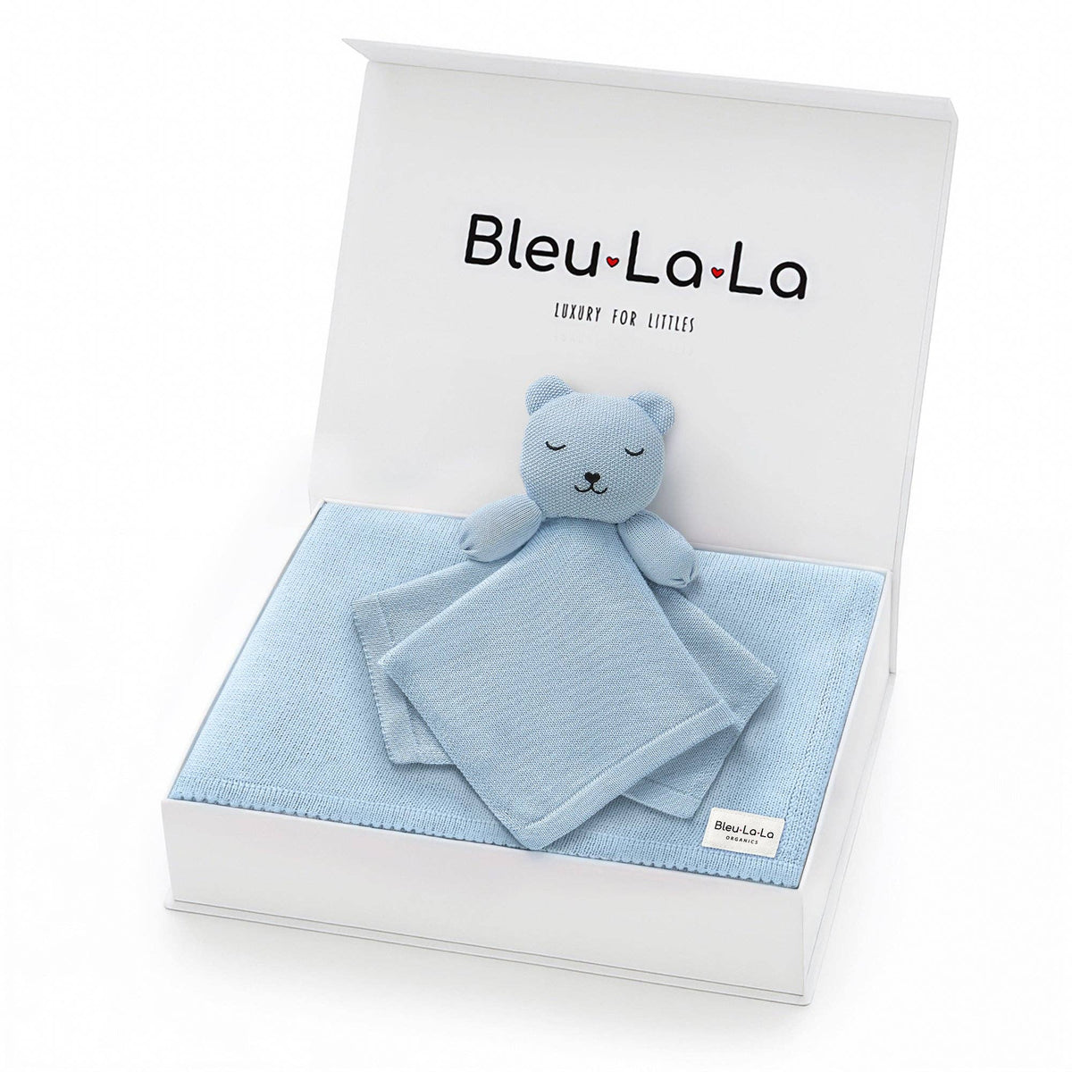 Blanket and Lovey Security Blanket Organic Cotton Gift Set: Bunny - Pink