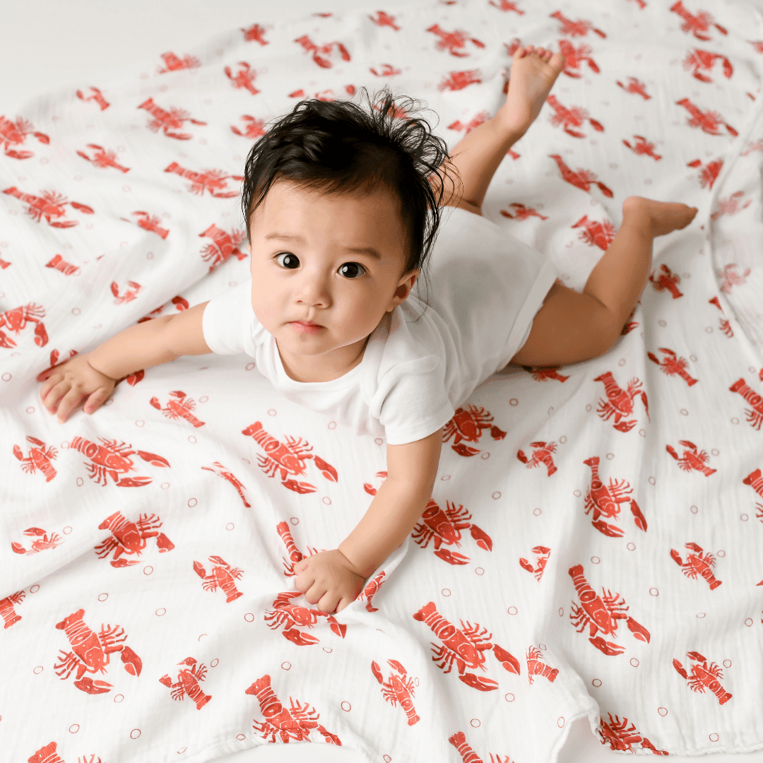 Heads and Tails Baby Muslin Swaddle Receiving Blanket Extra Large 47 x 47