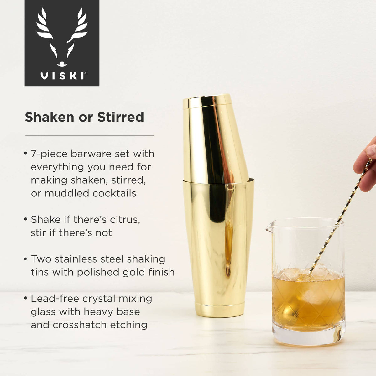 Belmont™ Gold Plated Bar Essentials Set of 7