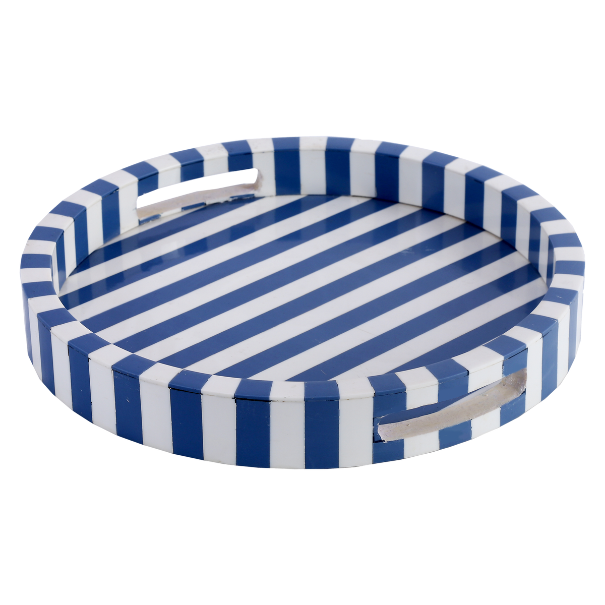 Riviera Ronde Blue White Round 12in Diameter
