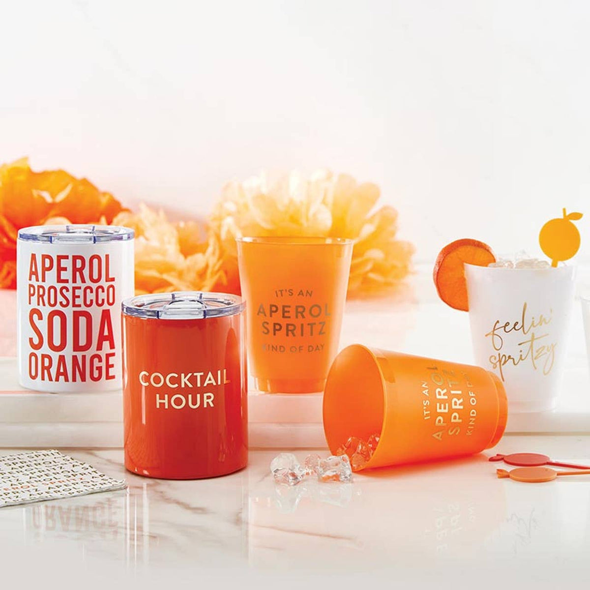 Aperol Spritz Kind Of Day Reusable Cup - Set of 8