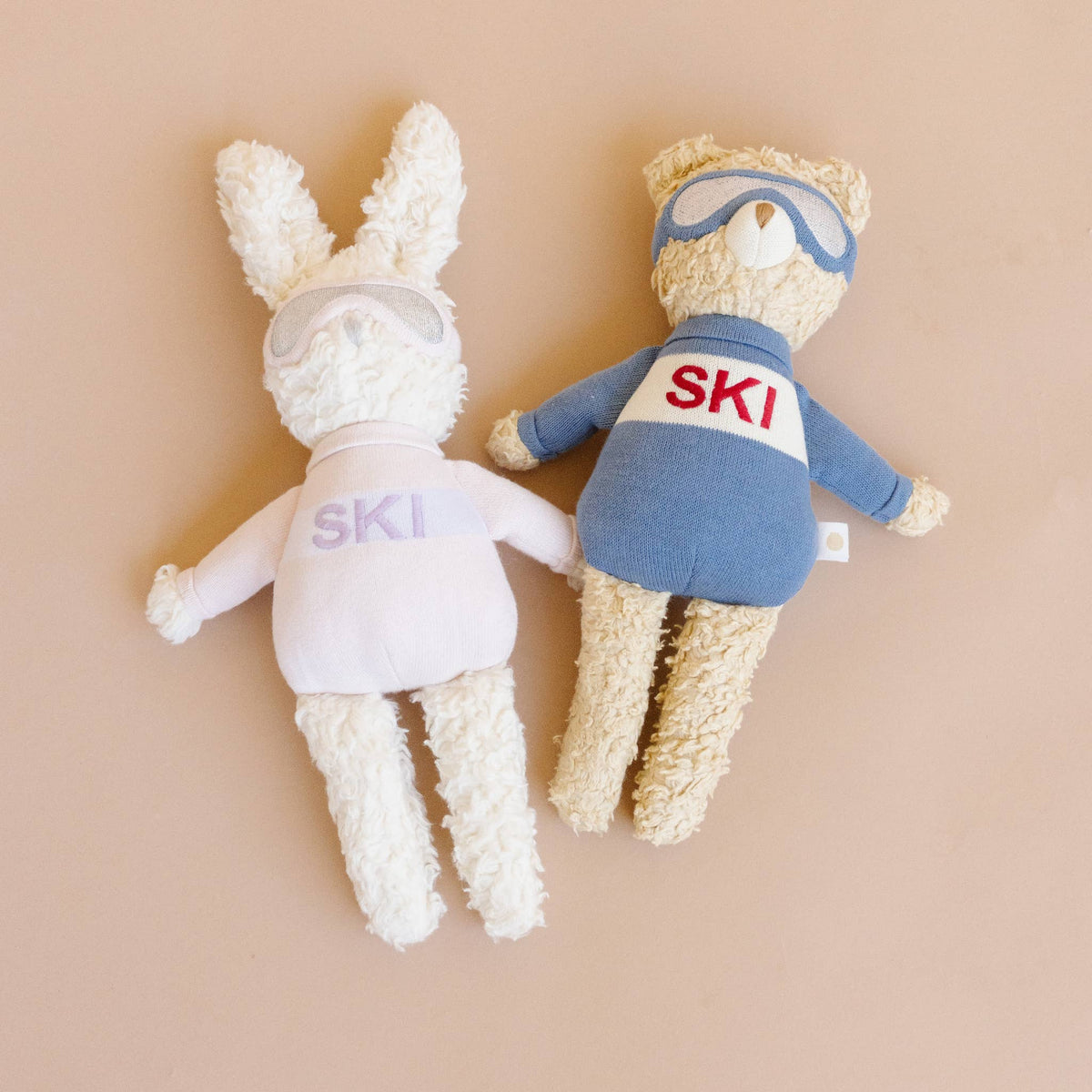 Plush Bear Ski Baby Kids Toy Organic Holiday Gift Winter