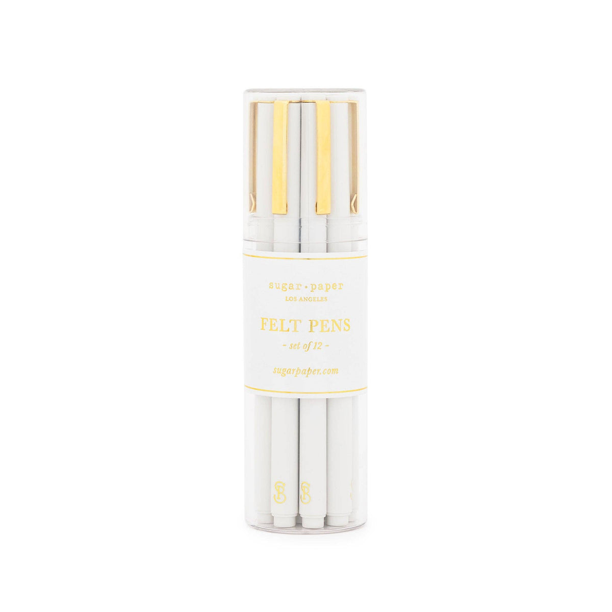 Bulk Felt Pen Set, White, Set of 12