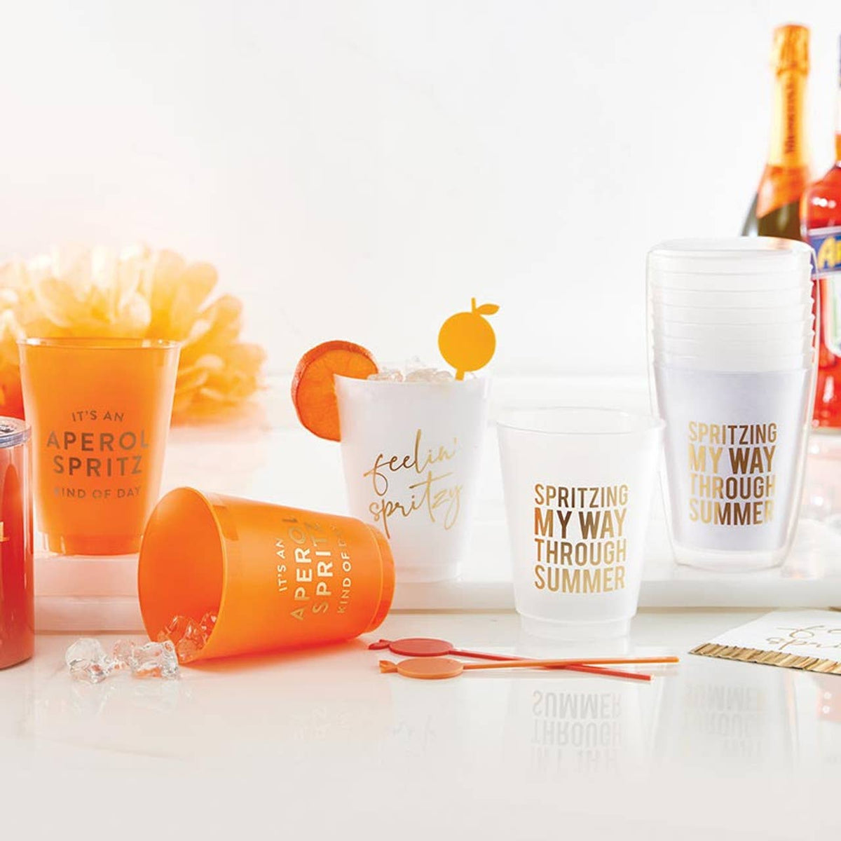 Aperol Spritz Kind Of Day Reusable Cup - Set of 8