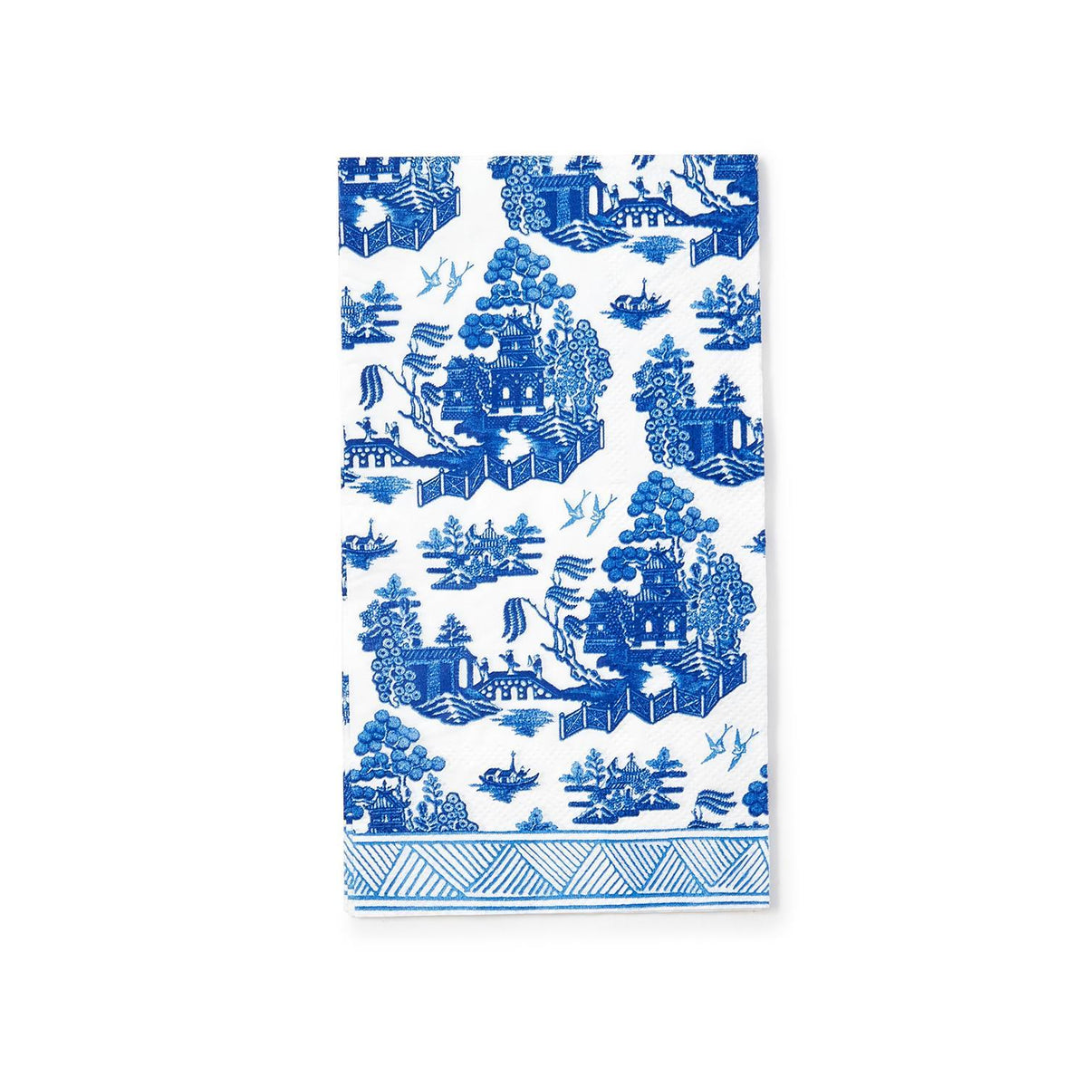 Blue Willow 3-Ply Paper Dinner Napkin / Guest Towel