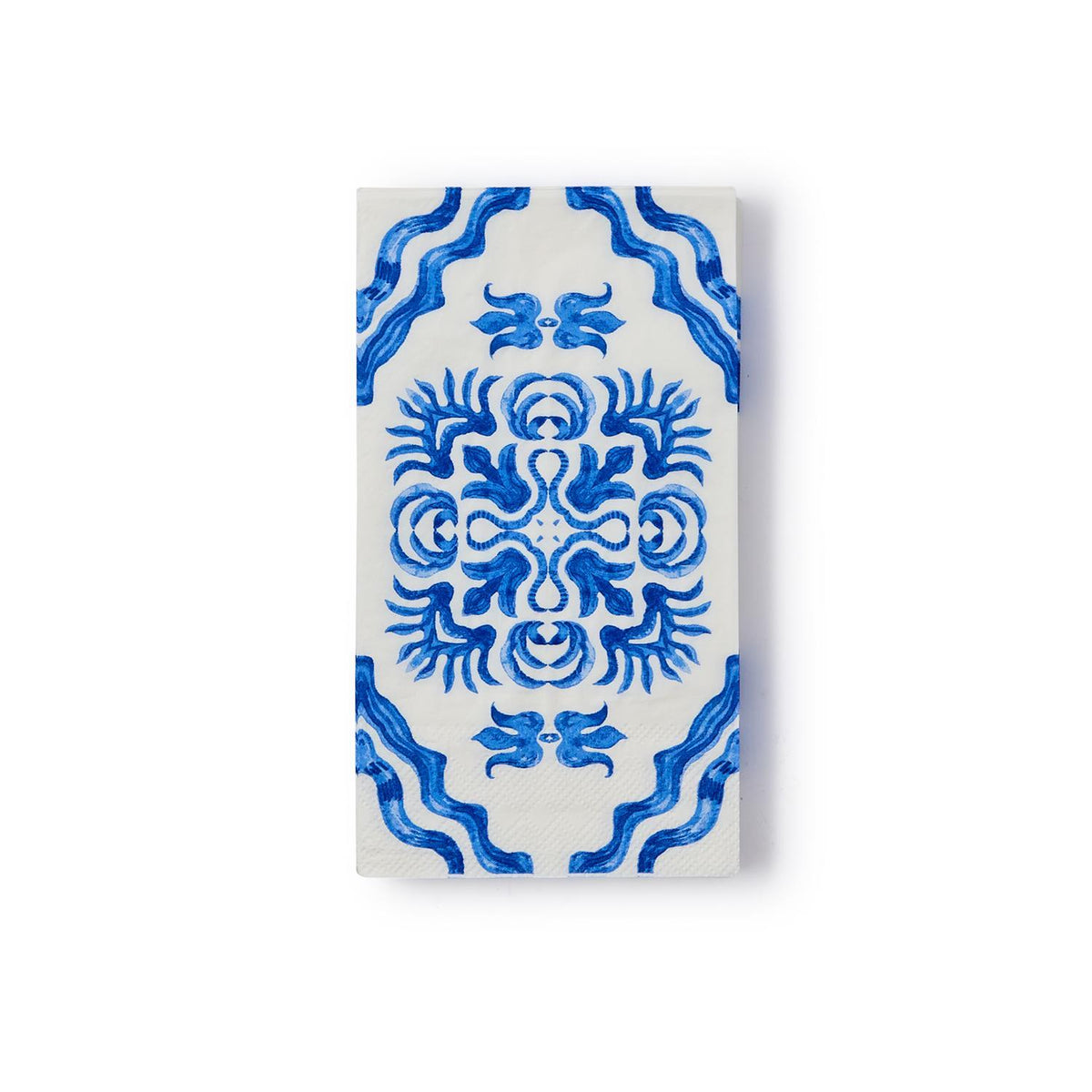 Blue Block Print Paper Guest Towel