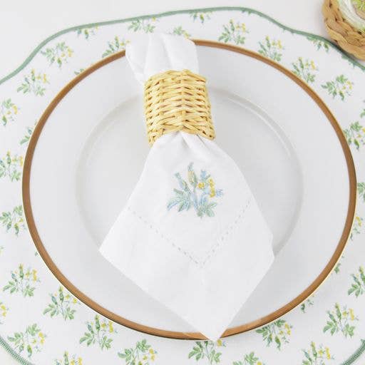 Garden Buds Scalloped Reversible Placemat Set of 4