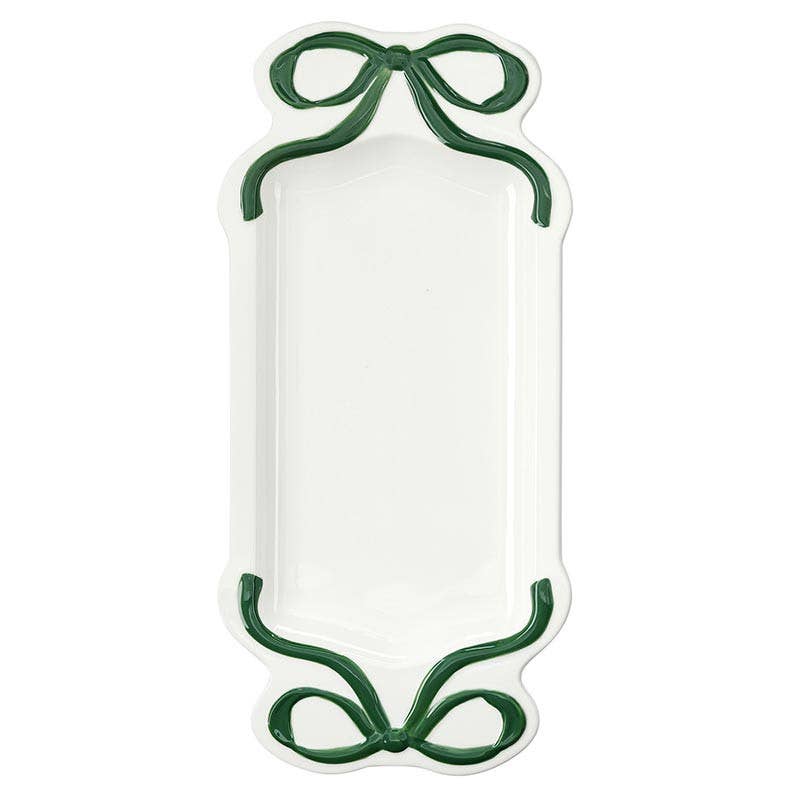 Ceramic Bow Platter - Green