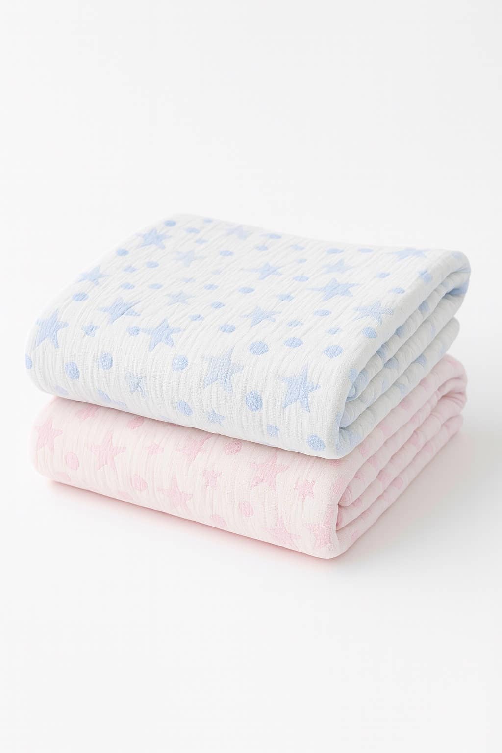 Stars and Dots Baby Blanket: Pink