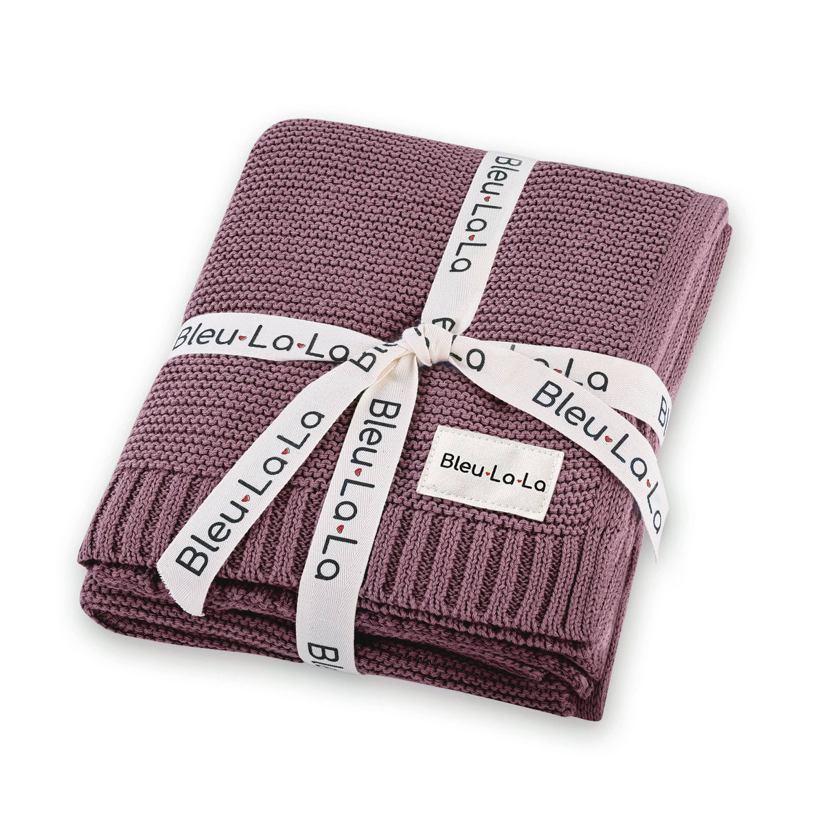 Heritage Knit 100% Organic Cotton Swaddle Baby Blanket: Blush Pink