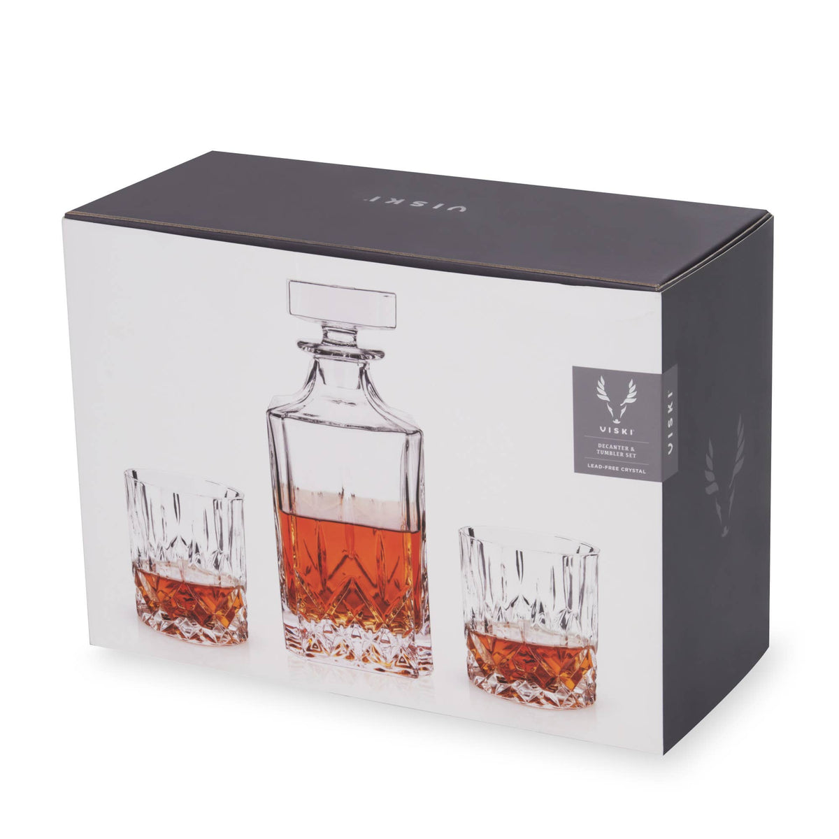 Admiral™ Crystal Whiskey Decanter and Tumblers Set of 3