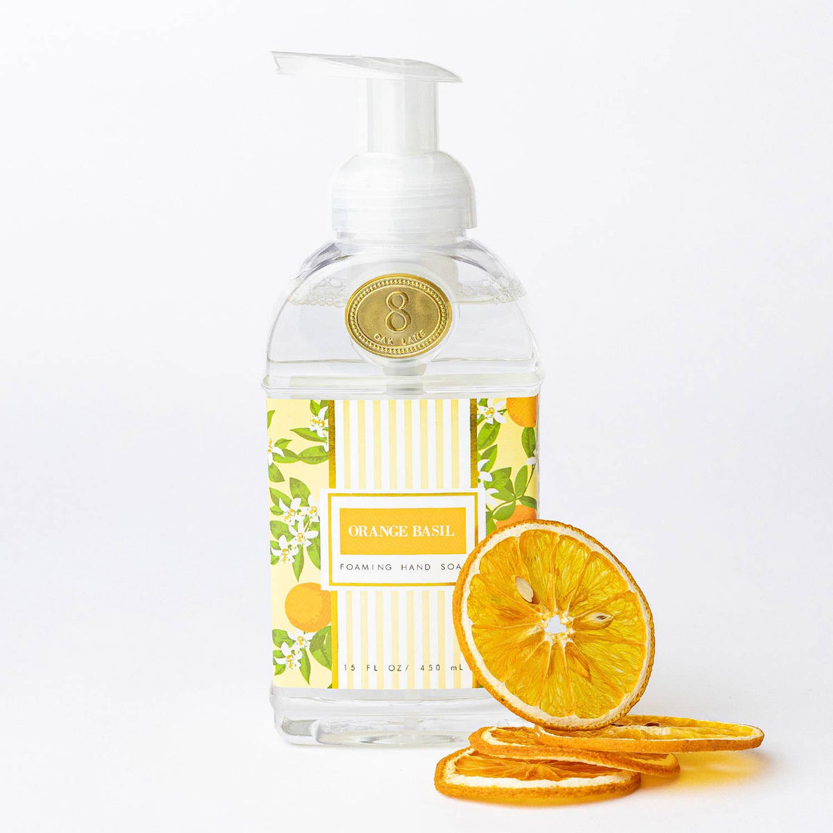 Orange Basil Foaming Hand Soap, 15oz Scented Wash