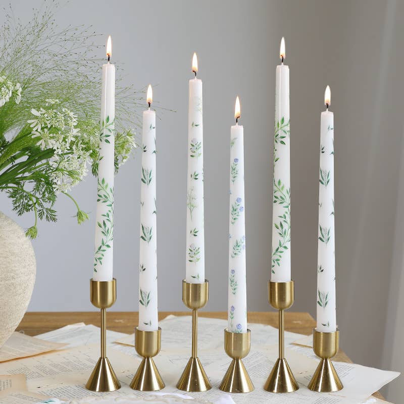 2pcs 25CM European Style Plant Print Smokeless Decor Candles: #4