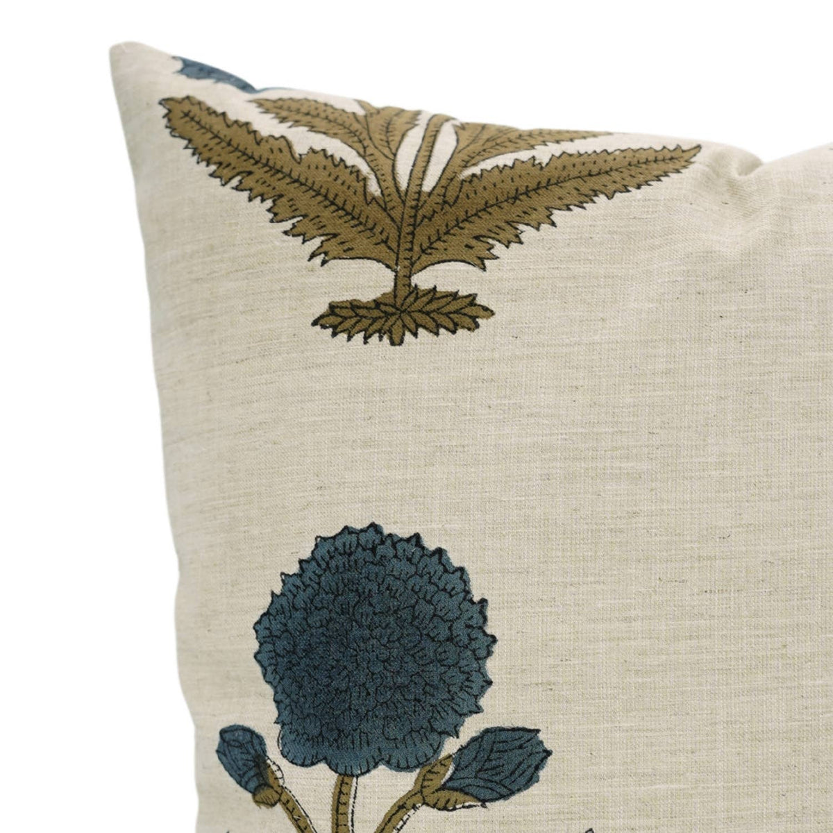 Bohemian Block Design Linen Blend Pillow Cover - Badshah: Linen Blend / One Side / 18X18