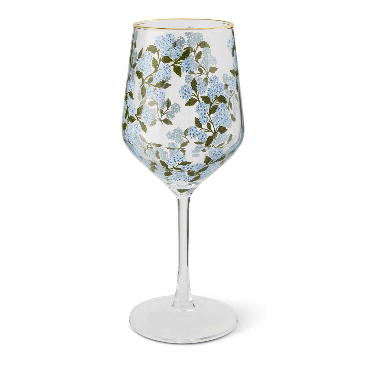 16oz Stem GR White Wine - Hydrangea