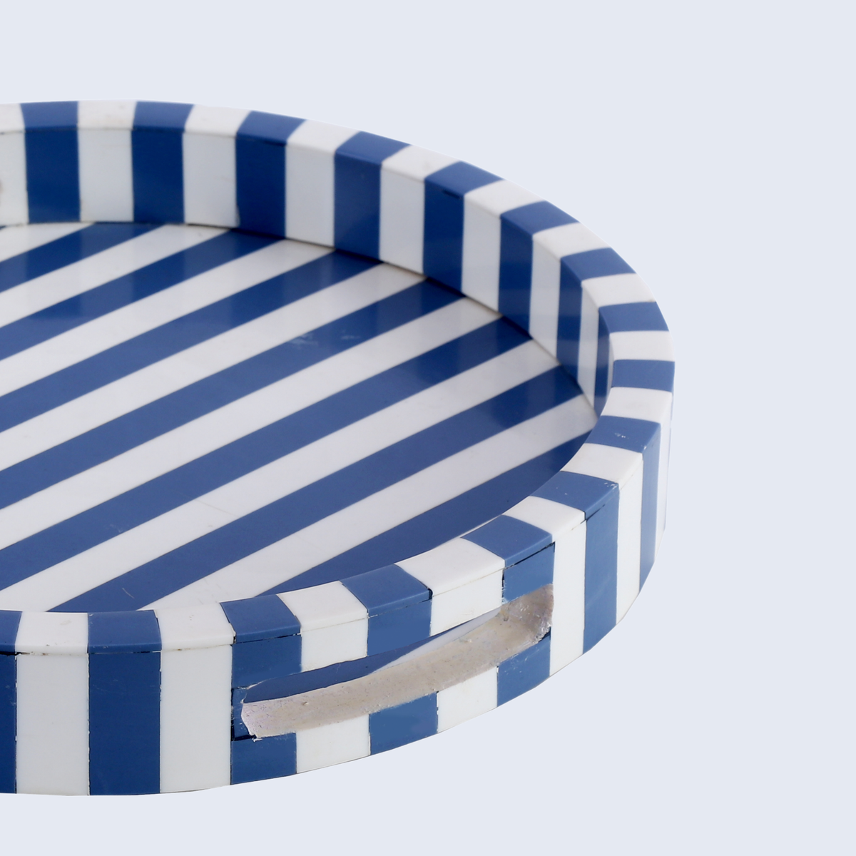 Riviera Ronde Blue White Round 12in Diameter