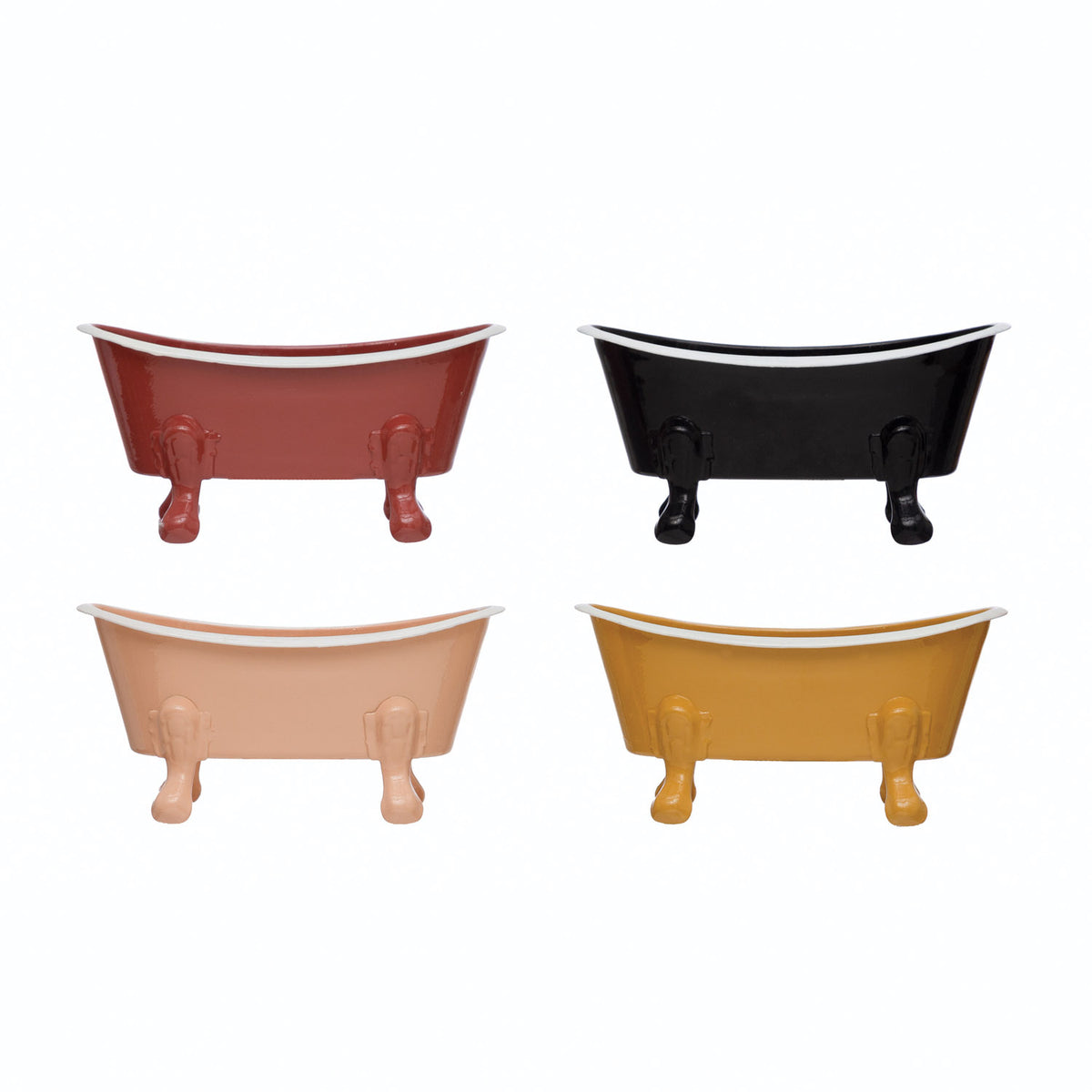Metal Bathtub Soap Dish, 4 Colors
