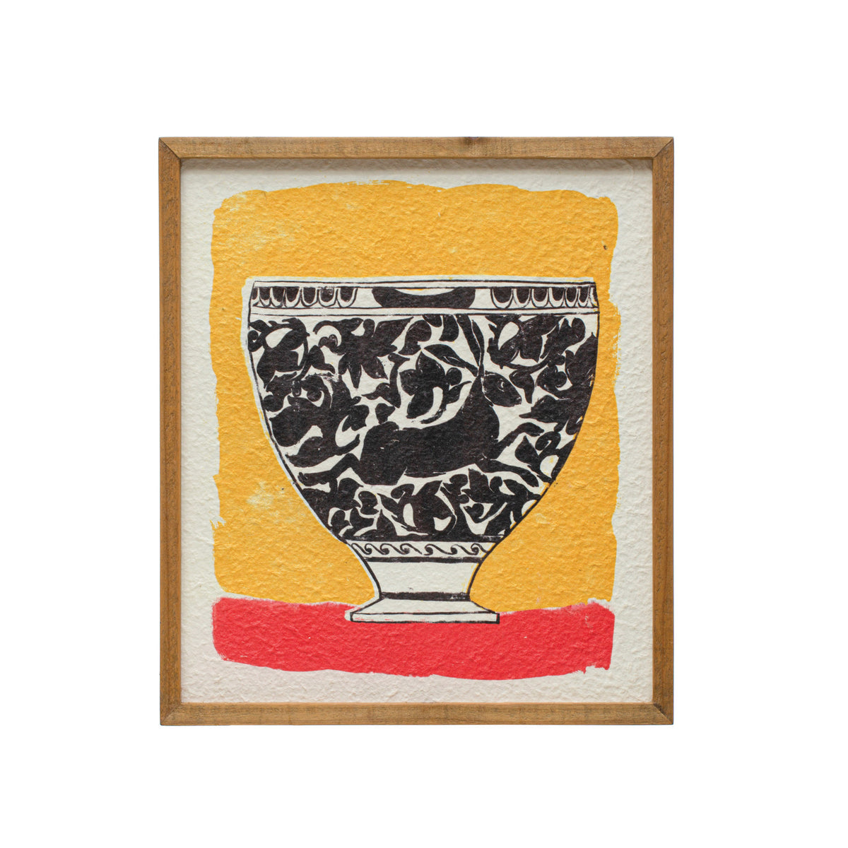Wood Framed Wall Décor w/ Bowl, Multi Color ©