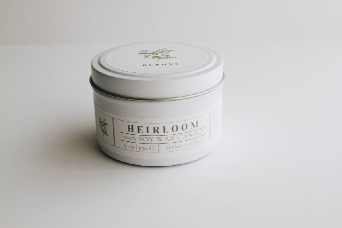 Heirloom 100% Soy Candle Tin