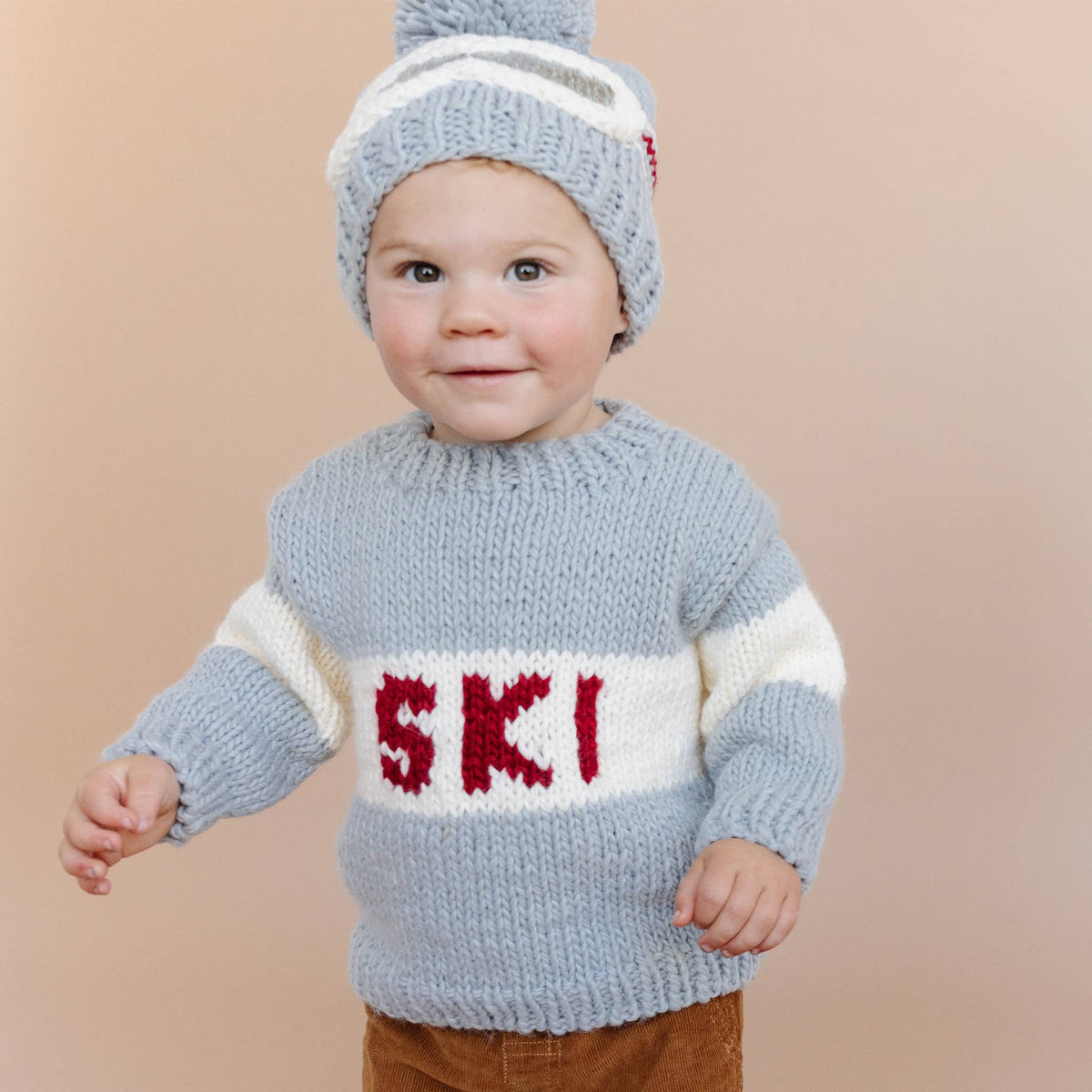 Ski Goggles Beanie Bowie Grey Baby Kids Adult Snowboard Hat: S; 6-24M