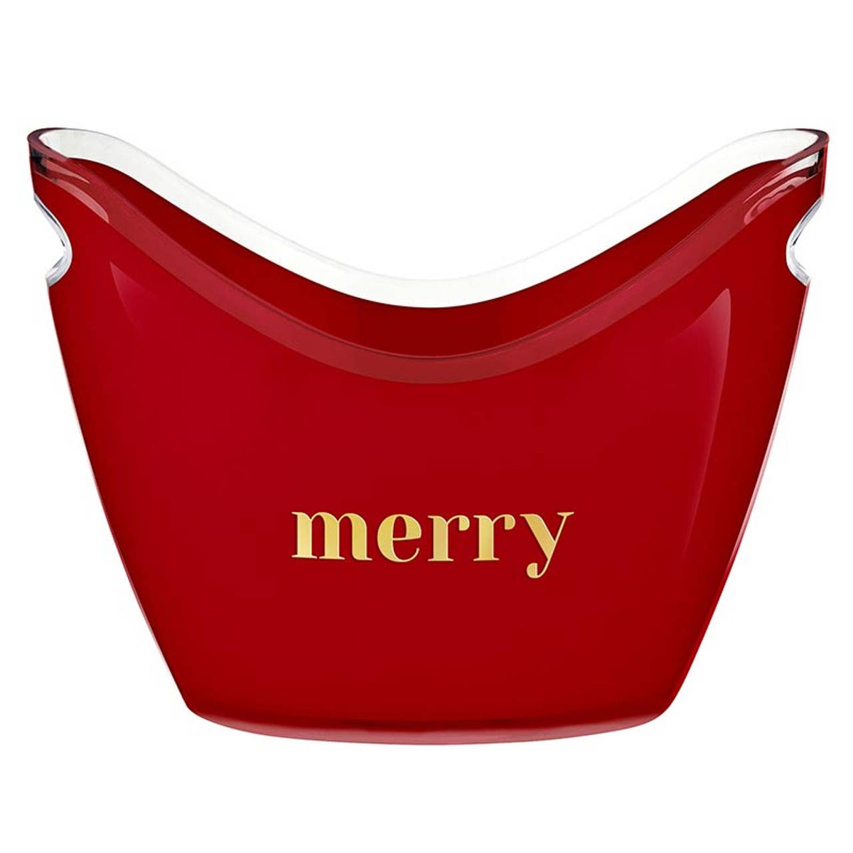 Acrylic Beverage Bucket - Merry: Hand Wash Only / Acrylic