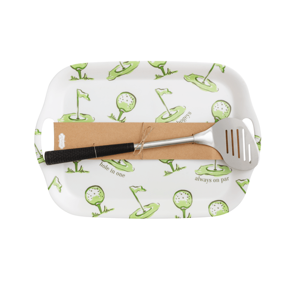 Golf Melamine Tray Set with Spatula