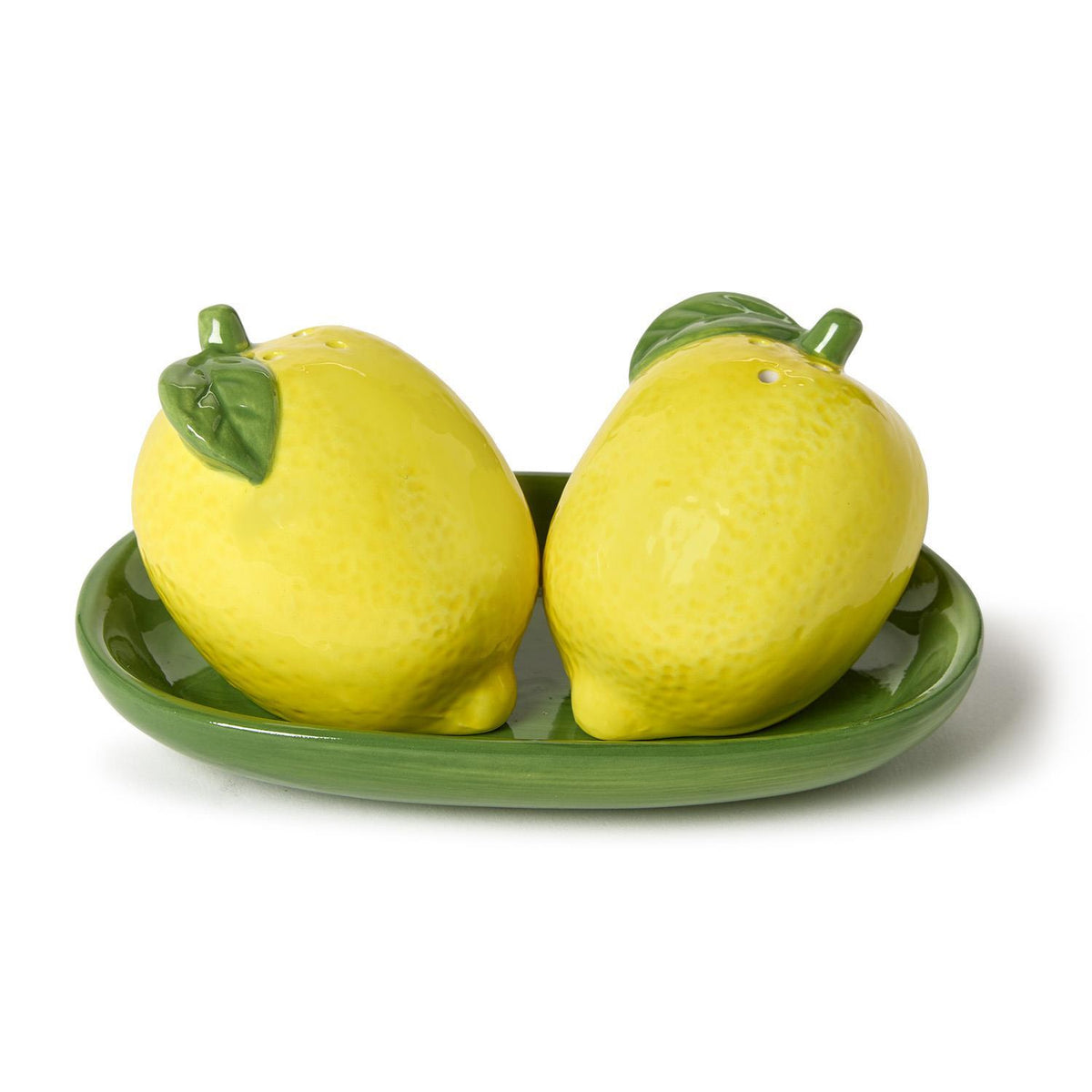 Lemon Salt and Pepper Set on Tray