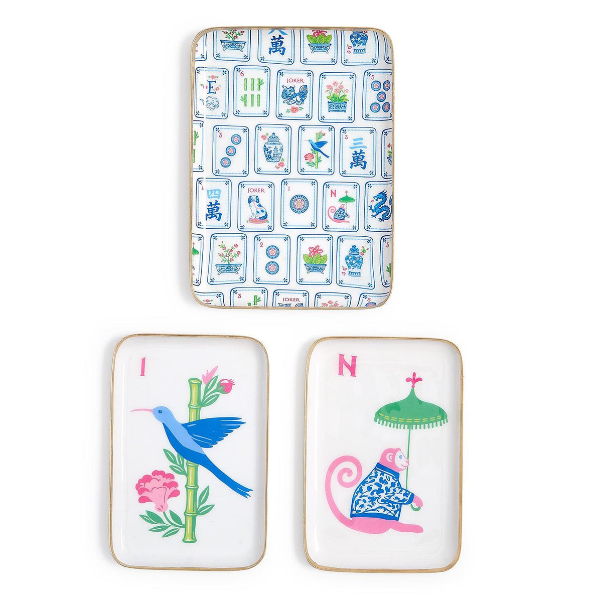 Mahjong Trinket Tray Two's Company - Small